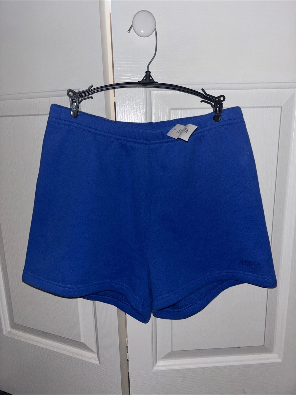 Aritzia Jazz Blue Cozy Sweatfleece Perfect Hi Mini Sweat Shorts